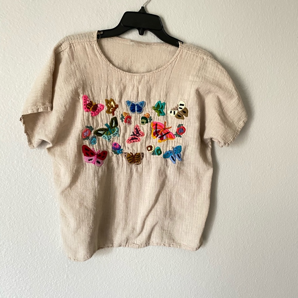 🖤Elohim Butterfly Linen Top🖤